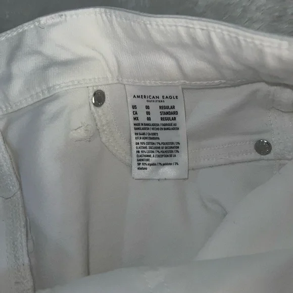 American Eagle Outfitters Crisp White Denim Boot Cut Jeans - Picture 7 of 8